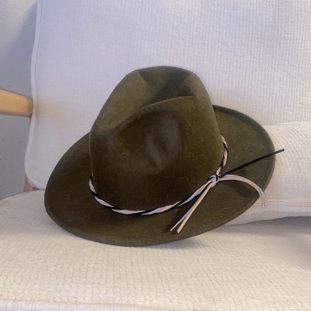 Stylish Olive Green Fedora Hat